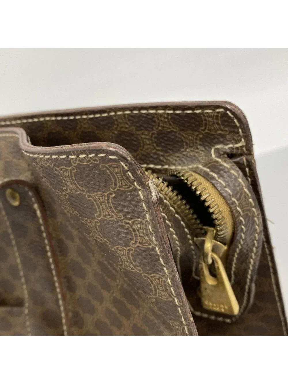 Celine Tote Macadam Brown Gold
